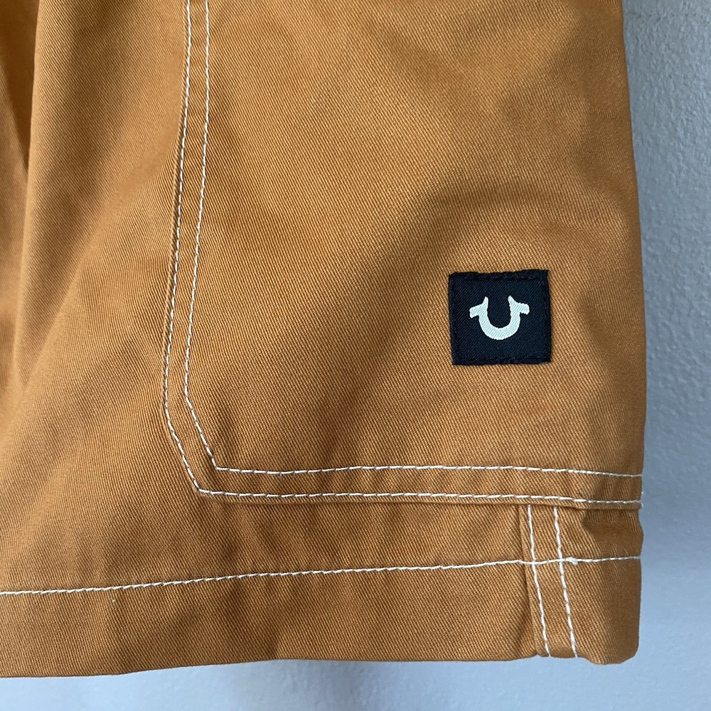 True Religion Cargo Shorts‎ Dark Khaki Men's Sz 30 (32x12) Utility Hiking Casual - Picture 6 of 12